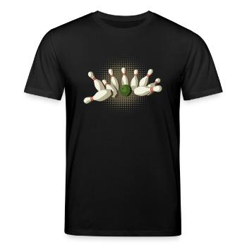 Strike Kegeln - Stanley/Stella Unisex Bio-T-Shirt CREATOR  - Schwarz - Vorne - Alina (178cm) & Michal (187cm)