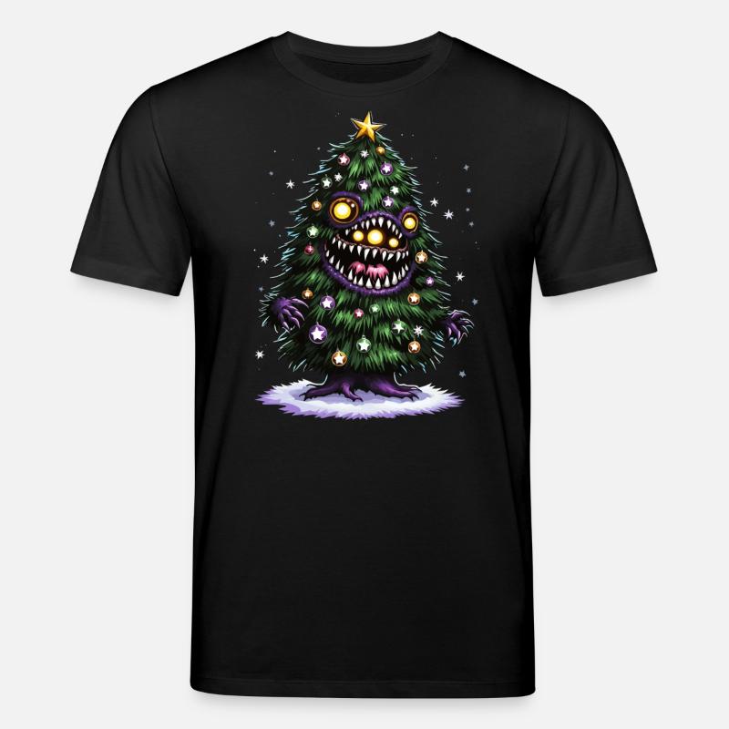 Weihnachtsbaum Monster - Stanley/Stella Unisex Bio-T-Shirt CREATOR  - Schwarz