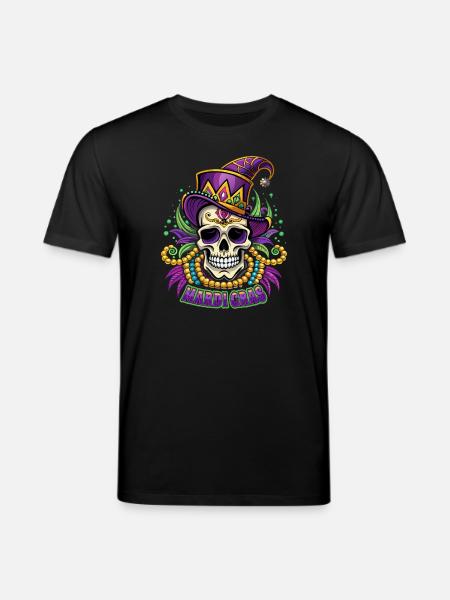 Mardi Gras - Carnival - Skull - Gift - Stanley/Stella CREATOR Unisex Organic T-Shirt - black