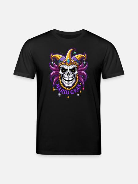 Mardi Gras - Carnival - Skull - Gift - Stanley/Stella CREATOR Unisex Organic T-Shirt - black