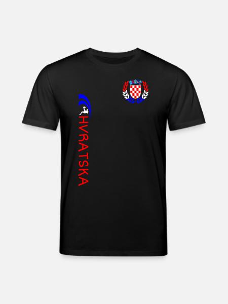 Kroatien Fußball - Stanley/Stella Unisex Bio-T-Shirt CREATOR  - Schwarz
