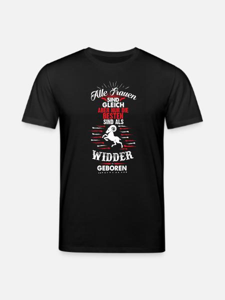 Widder Sternzeichen - Stanley/Stella Unisex Bio-T-Shirt CREATOR - Schwarz