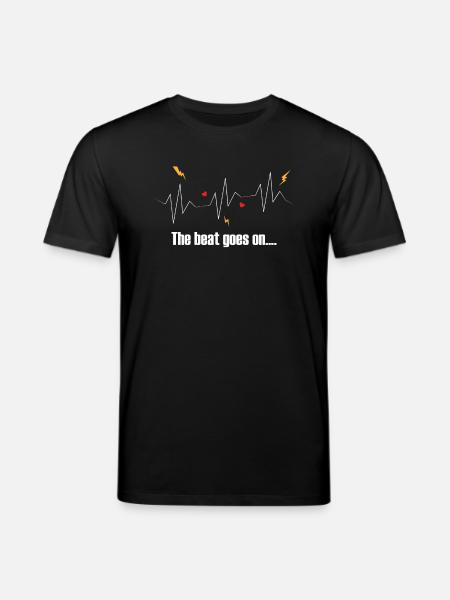 Herzschlag Infarkt Herzanfall Flimmern Pumpe - Stanley/Stella Unisex Bio-T-Shirt CREATOR - Schwarz