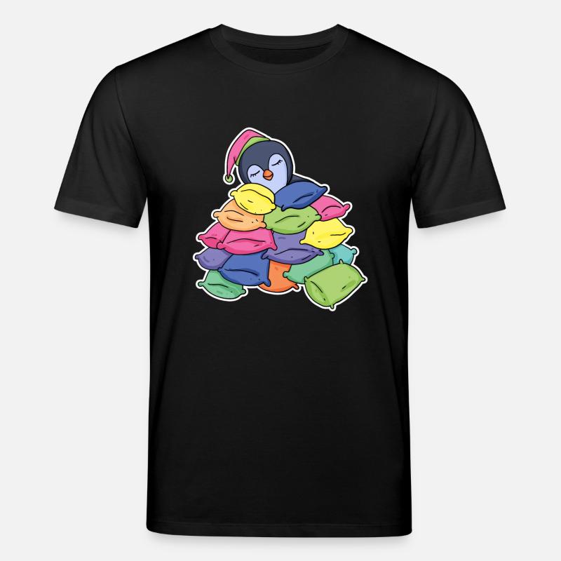 Schlafender Pinguin - Stanley/Stella Unisex Bio-T-Shirt CREATOR - Schwarz