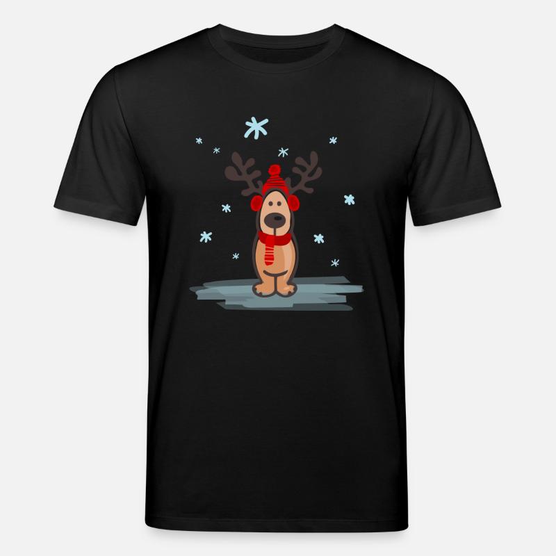 Weihnachten - Elch - Stanley/Stella Unisex Bio-T-Shirt CREATOR  - Schwarz