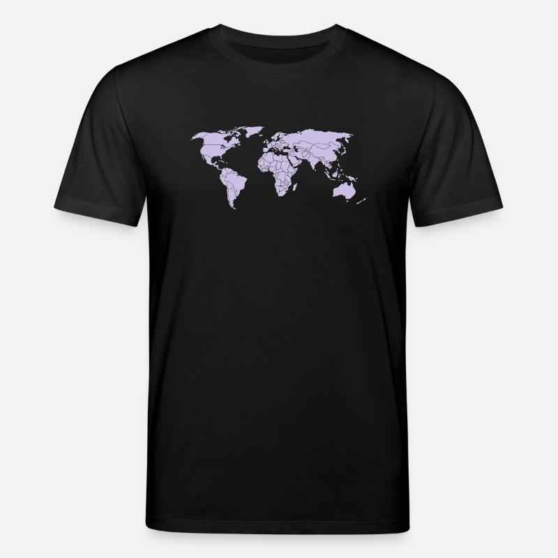 carte du monde - T-shirt bio CREATOR Stanley/Stella Unisexe - noir