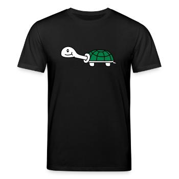Cute Turtle - Stanley/Stella Unisex Bio-T-Shirt CREATOR  - Schwarz - Vorne - Alina (178cm) & Michal (187cm)