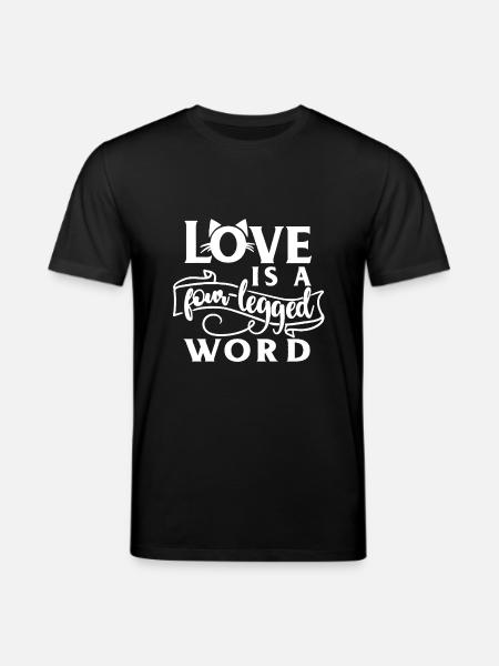 Love Cat Four-legged - Stanley/Stella CREATOR Unisex Organic T-Shirt - black