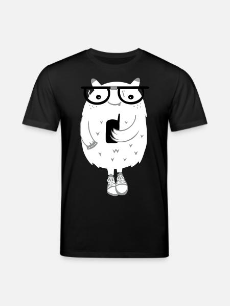 Cute Monster Nerd - Stanley/Stella CREATOR Unisex Organic T-Shirt - black