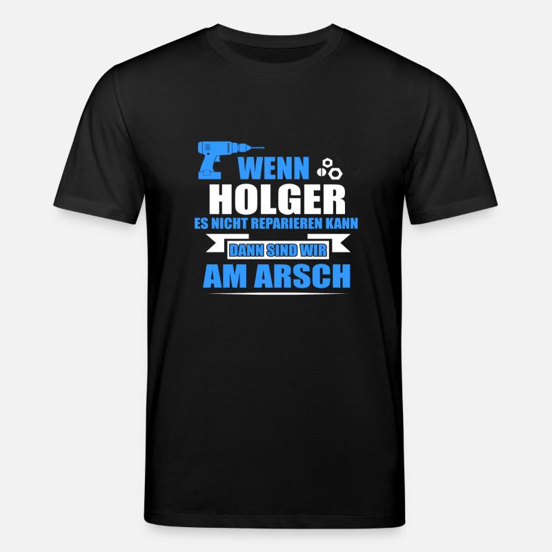 HOLGER -Geschenk - Stanley/Stella Unisex Bio-T-Shirt CREATOR  - Schwarz