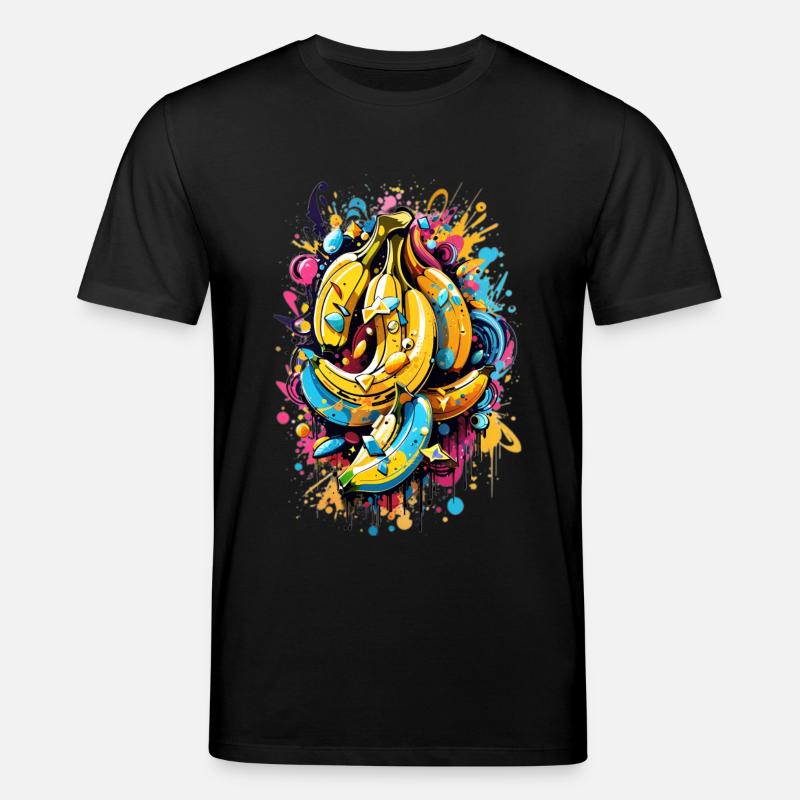 Graffiti Bananes - T-shirt bio CREATOR Stanley/Stella Unisexe - noir