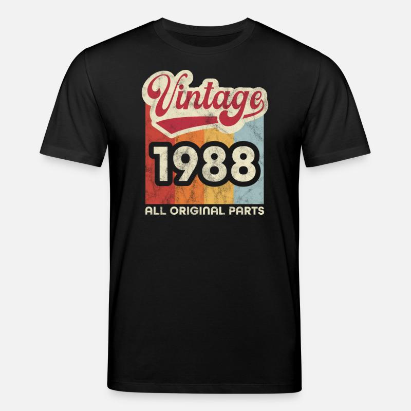 Millésime 1988 - T-shirt bio CREATOR Stanley/Stella Unisexe - noir