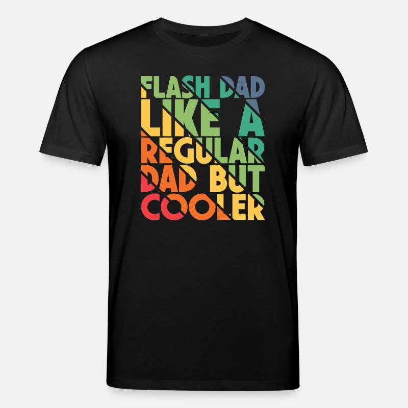 Bouldering Flash Papa Boulderer - Stanley/Stella Unisex Bio-T-Shirt CREATOR  - Schwarz