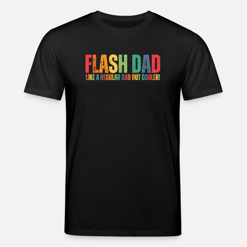 Bouldering Flash Papa Boulderer - Stanley/Stella Unisex Bio-T-Shirt CREATOR  - Schwarz