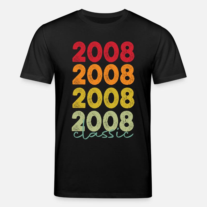 18e anniversaire 18 ans 2008 Rétro - T-shirt bio CREATOR Stanley/Stella Unisexe - noir