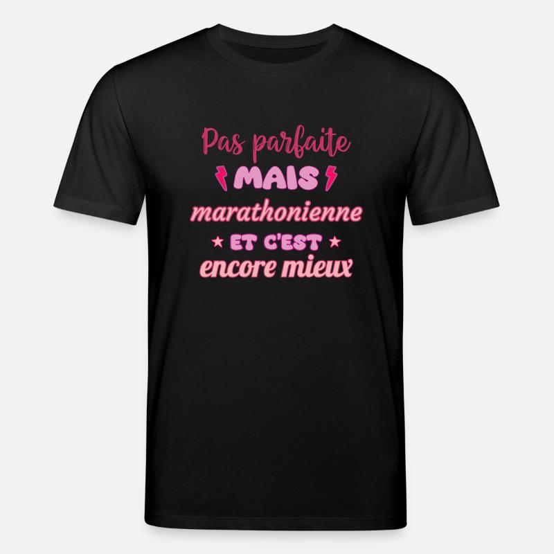Pas parfaite mais marathonienne,marathon - T-shirt bio CREATOR Stanley/Stella Unisexe - noir