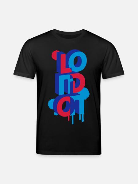 London in 3D letters - Stanley/Stella CREATOR Unisex Organic T-Shirt - black