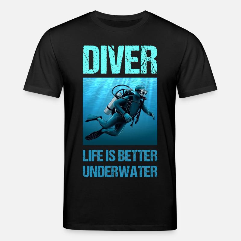 Diver life is better underwater - Stanley/Stella CREATOR Unisex Organic T-Shirt - black