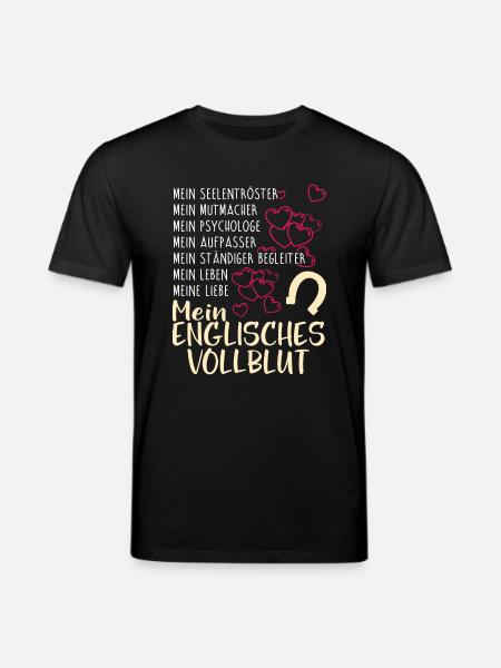 ENGLISCHES-VOLLBLUT- mein - Stanley/Stella Unisex Bio-T-Shirt CREATOR - Schwarz