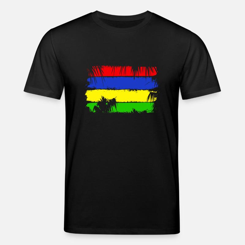Mauritius Flagge - Stanley/Stella Unisex Bio-T-Shirt CREATOR  - Schwarz
