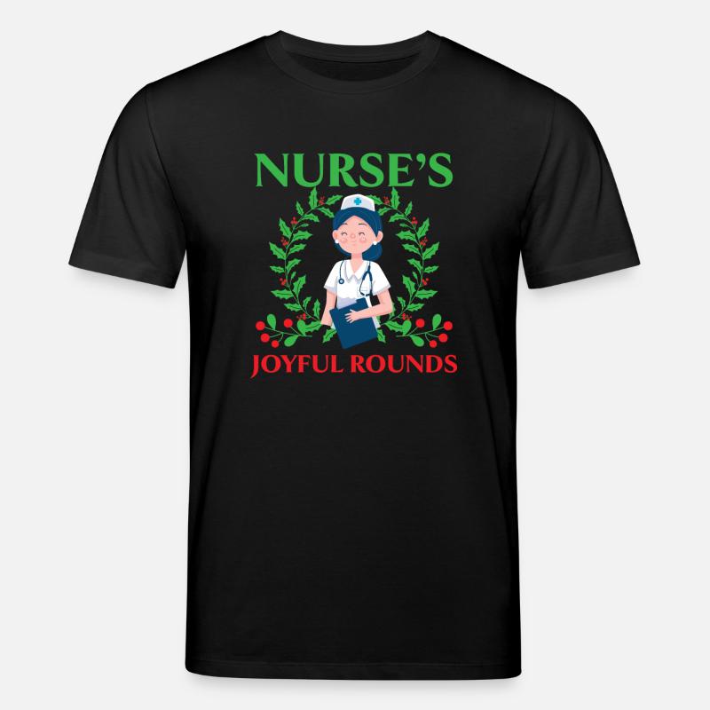 Krankenschwester's Joyful Rounds Krankenschwester - Stanley/Stella Unisex Bio-T-Shirt CREATOR  - Schwarz