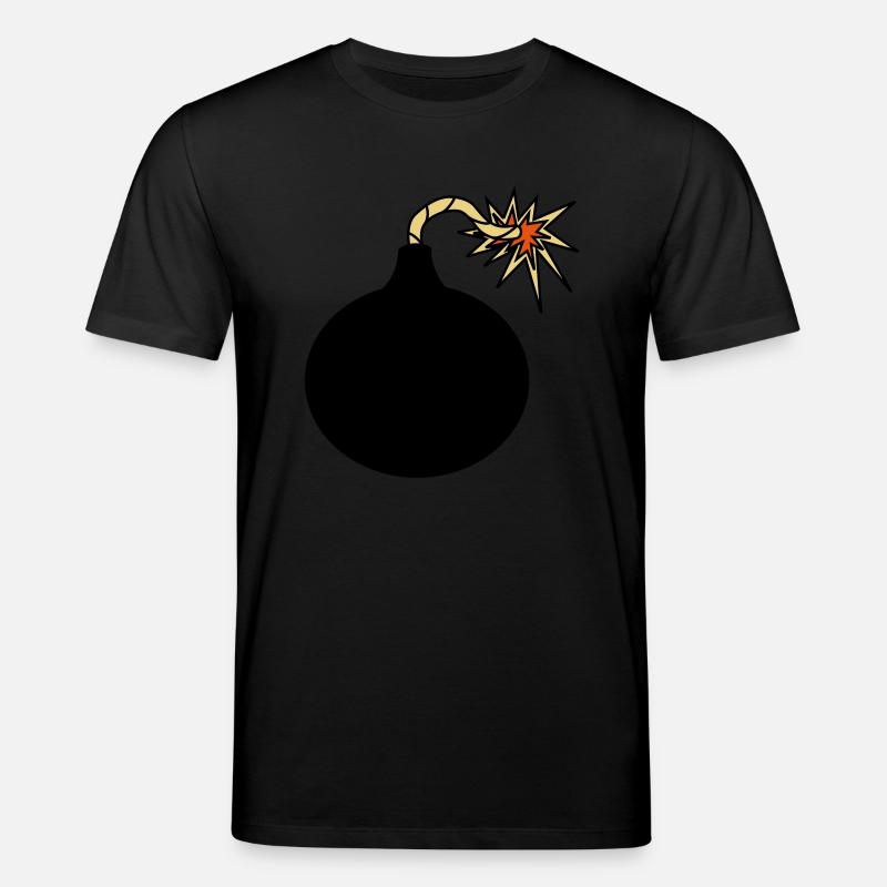 Bombe Zünschnur Geschenkidee Feuer Explosion - Stanley/Stella Unisex Bio-T-Shirt CREATOR - Schwarz