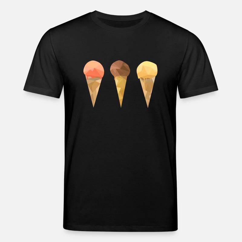 Low Poly Icecream - T-shirt bio CREATOR Stanley/Stella Unisexe - noir