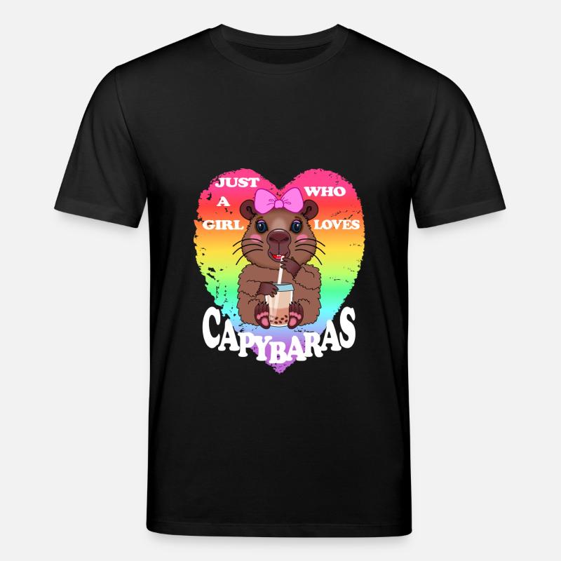 Capybara Bubble tea - Stanley/Stella Unisex Bio-T-Shirt CREATOR  - Schwarz