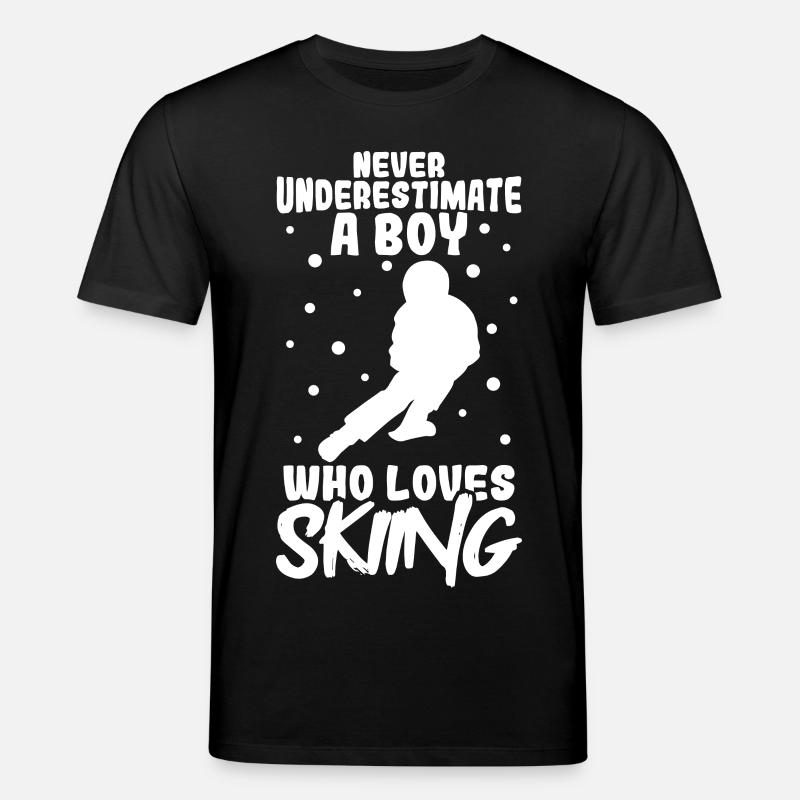 Ski fahrender Junge - Stanley/Stella Unisex Bio-T-Shirt CREATOR  - Schwarz