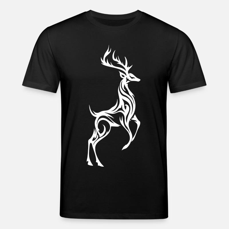 Silhouette de cerf sauvage - T-shirt bio CREATOR Stanley/Stella Unisexe - noir