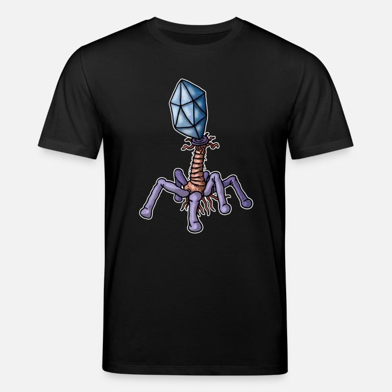 Virus Bacteriophage - Stanley/Stella Unisex Bio-T-Shirt CREATOR  - Schwarz