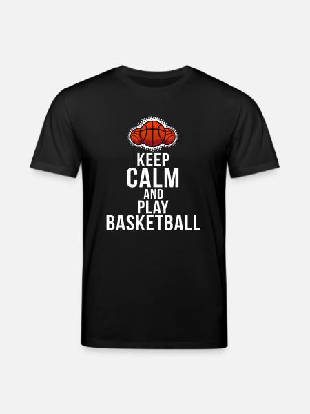 Keep Calm and Play Basketball - Stanley/Stella CREATOR Unisex Organic T-Shirt - black