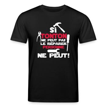 si tonton - T-shirt bio CREATOR Stanley/Stella Unisexe - noir - Devant - Alina (178cm) & Michal (187cm)