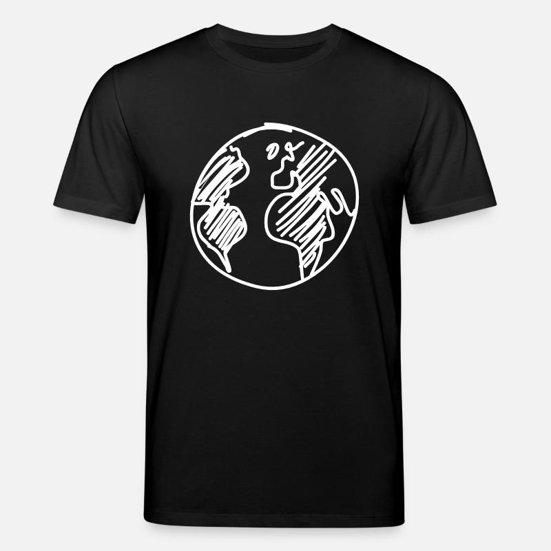 Weltkugel - Stanley/Stella Unisex Bio-T-Shirt CREATOR  - Schwarz