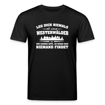 Länder Westerwälder LDN - Stanley/Stella Unisex Bio-T-Shirt CREATOR  - Schwarz - Vorne - Alina (178cm) & Michal (187cm)