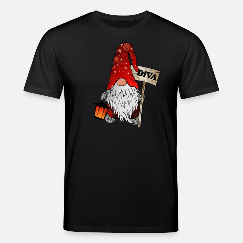 Gnome Diva Gnome Noël - T-shirt bio CREATOR Stanley/Stella Unisexe - noir