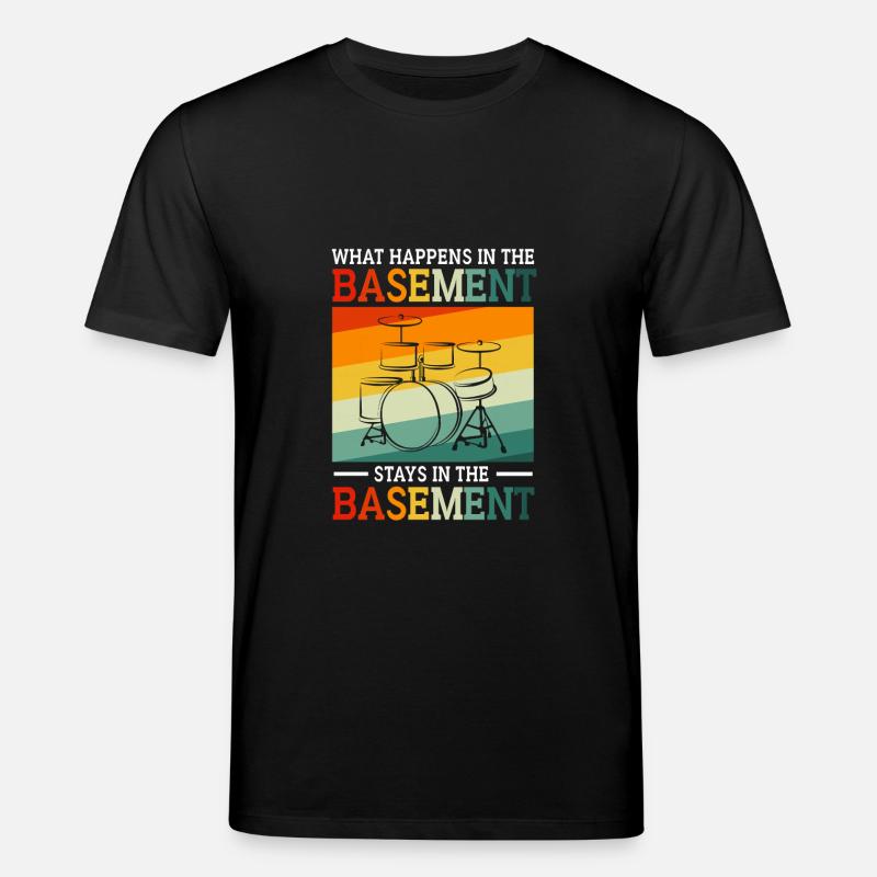 Drummer Drum Drumsticks - Stanley/Stella CREATOR Unisex Organic T-Shirt - black