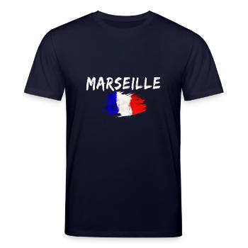 Marseille France Ville Drapeau de Marseille - T-shirt bio CREATOR Stanley/Stella Unisexe - marine - Devant