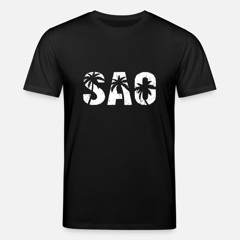Palmiers de Sao Beach - T-shirt bio CREATOR Stanley/Stella Unisexe - noir