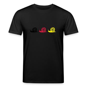 Schnecke - Stanley/Stella Unisex Bio-T-Shirt CREATOR  - Schwarz - Vorne - Alina (178cm) & Michal (187cm)