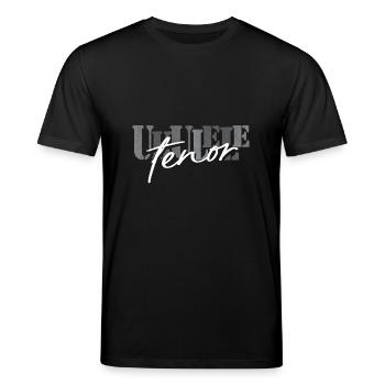 Tenor Ukulele schwarz weiß - Stanley/Stella Unisex Bio-T-Shirt CREATOR  - Schwarz - Vorne - Alina (178cm) & Michal (187cm)