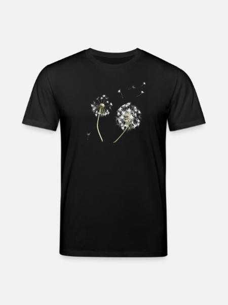 White dandelion silhouette - Stanley/Stella CREATOR Unisex Organic T-Shirt - black