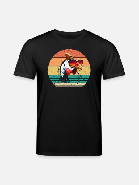 Chickens Rooster Guinea Fowl - Stanley/Stella CREATOR Unisex Organic T-Shirt - black