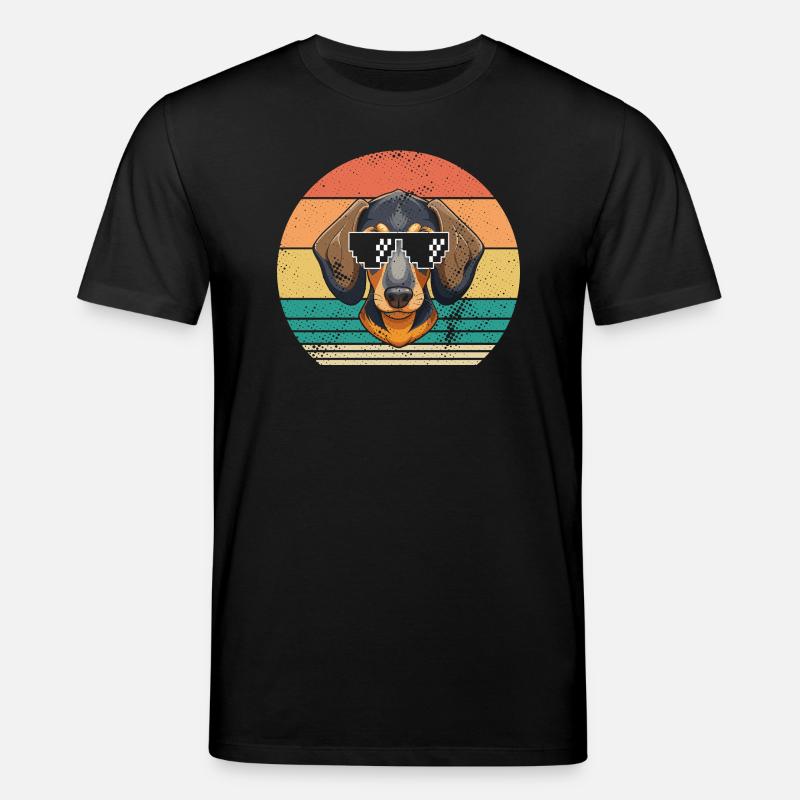 Hund Dackel - Stanley/Stella Unisex Bio-T-Shirt CREATOR  - Schwarz