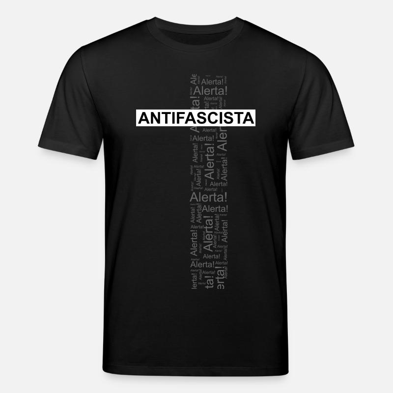 Alerte! Antifasciste ! - Art des mots - T-shirt bio CREATOR Stanley/Stella Unisexe - noir