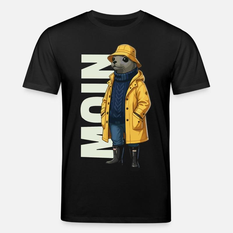 Seal Moin – Conception d’imperméable - T-shirt bio CREATOR Stanley/Stella Unisexe - noir