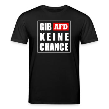 Gib afd keine chance - Stanley/Stella Unisex Bio-T-Shirt CREATOR  - Schwarz - Vorne - Alina (178cm) & Michal (187cm)
