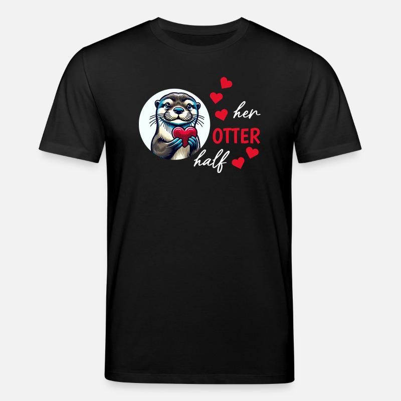Otter half liebe geschenk - Stanley/Stella Unisex Bio-T-Shirt CREATOR  - Schwarz