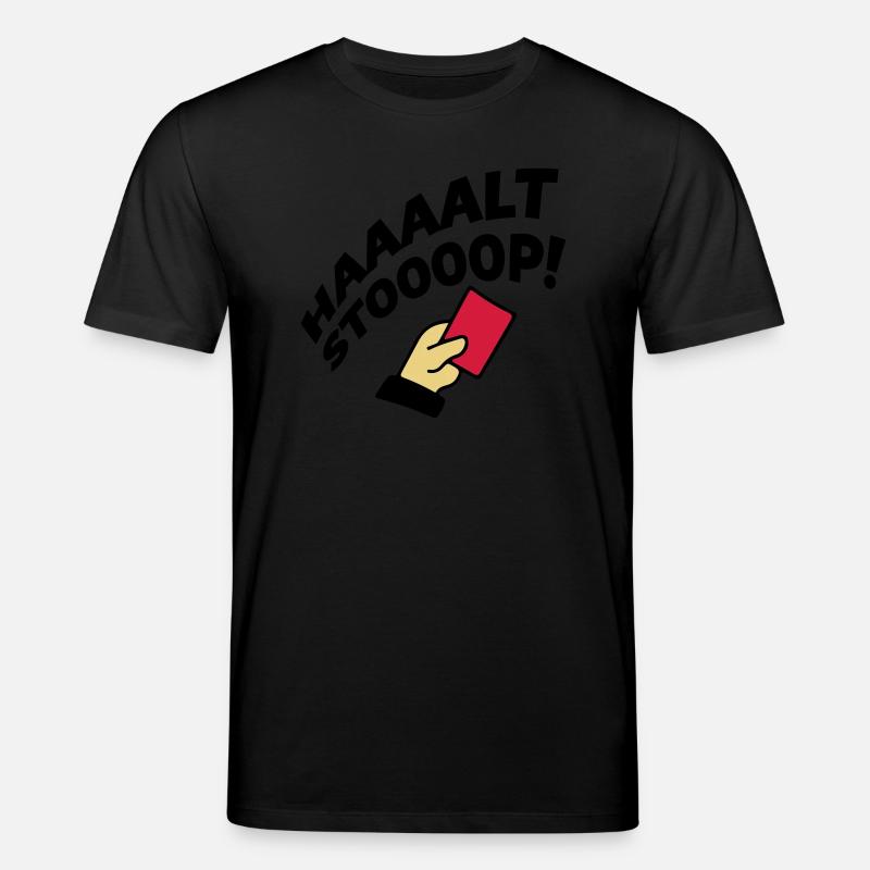 rote karte stop - Stanley/Stella Unisex Bio-T-Shirt CREATOR  - Schwarz