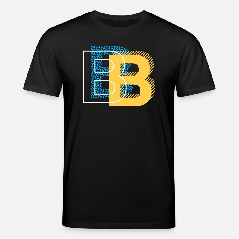 Initial letter B b - Stanley/Stella CREATOR Unisex Organic T-Shirt - black